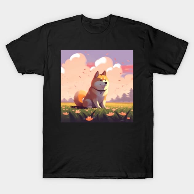 Enchanting Shiba Inu T-Shirt by Boiledpancakes